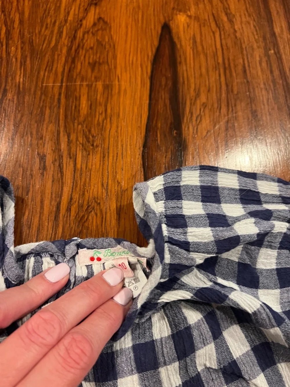 Bonpoint Girls Gingham Dress Size 10